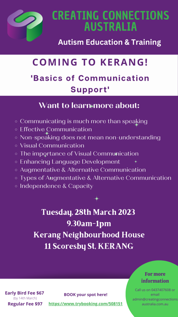 Basics of Communication Support- KERANG – Creating Connections Australia